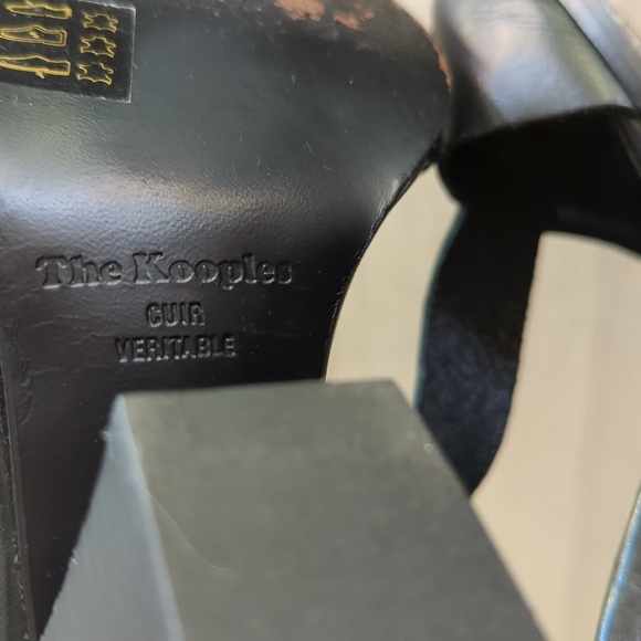 THE KOOPLES Black Leather Women's Multi Buckle Boot Chunky Open Toe Heels Sz 40 - Picture 8 of 11